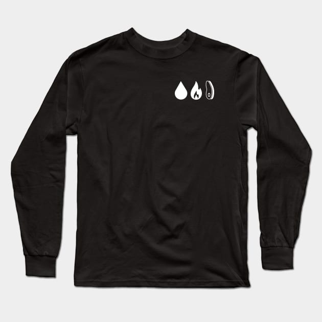 Water Fire Steak! Long Sleeve T-Shirt by WEBBiTOUTDOORS